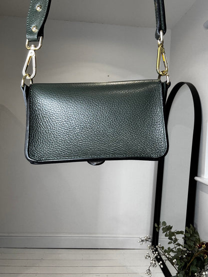 Leather cross body pouch