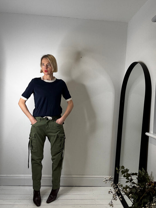 topshop unique catwalk cargo utility khaki trousers women's designer preloved iconic