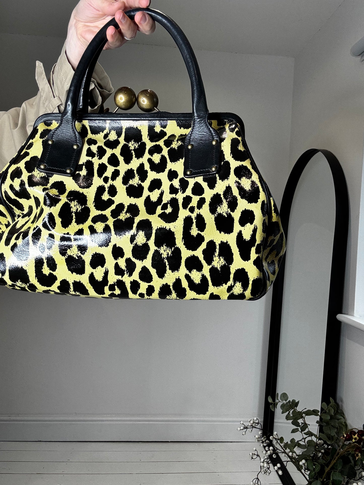 JOSEPH leopard frame bag