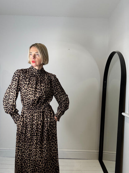 ALBARAY leopard print midi dress