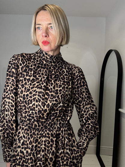 ALBARAY leopard print midi dress