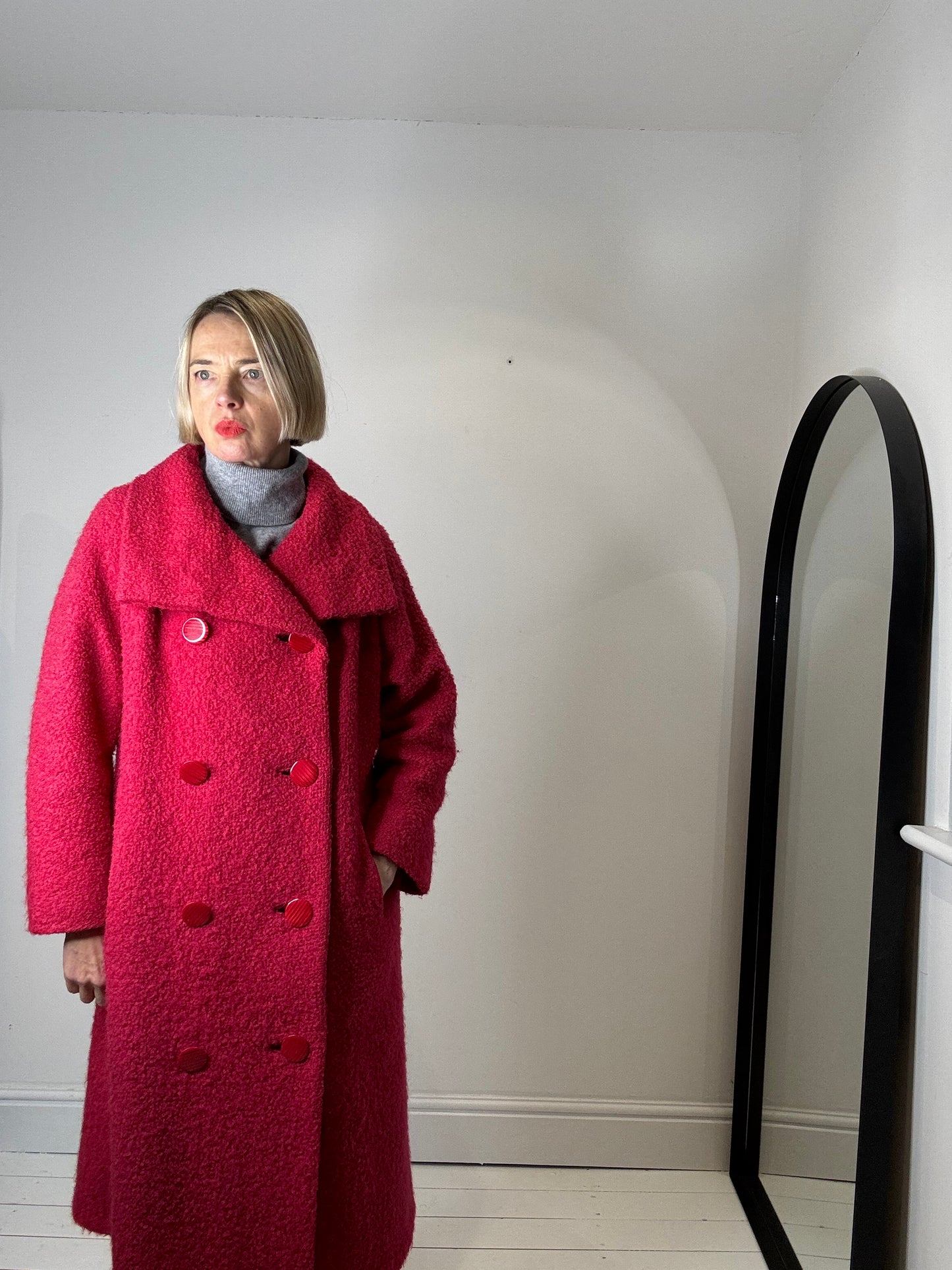 VINTAGE AQUASCUTUM boucle coat for women