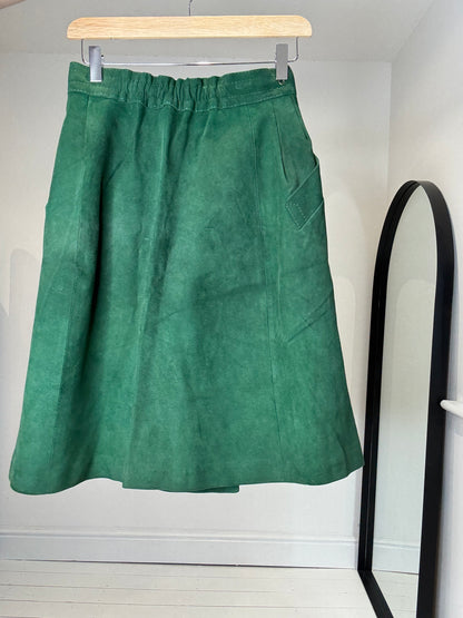 VINTAGE suede A line skirt
