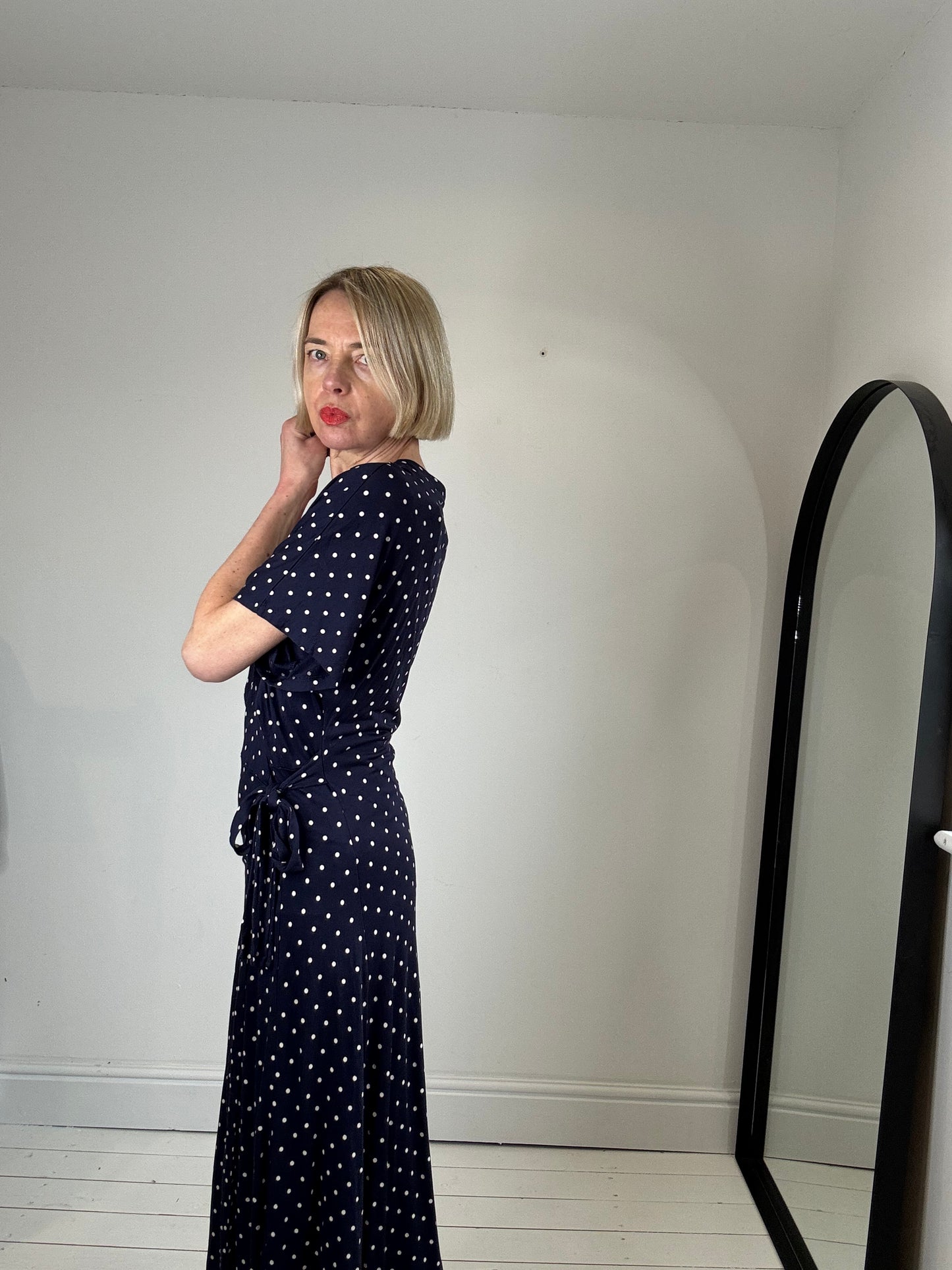 WHISTLES polkawrap dress