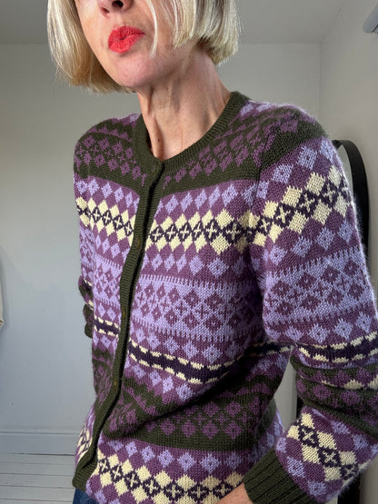 Baby Alpaca patterned cardigan