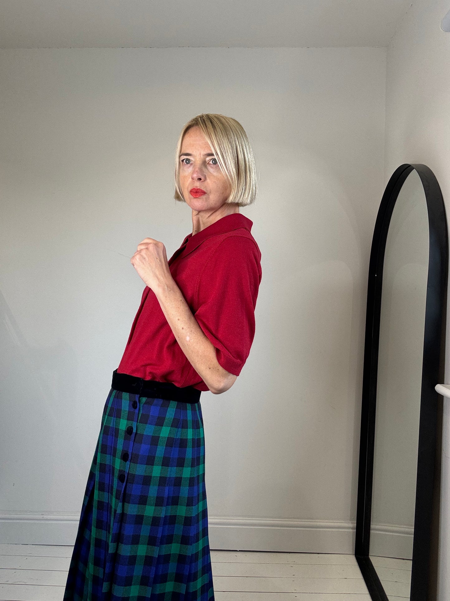 Soft knit polo top