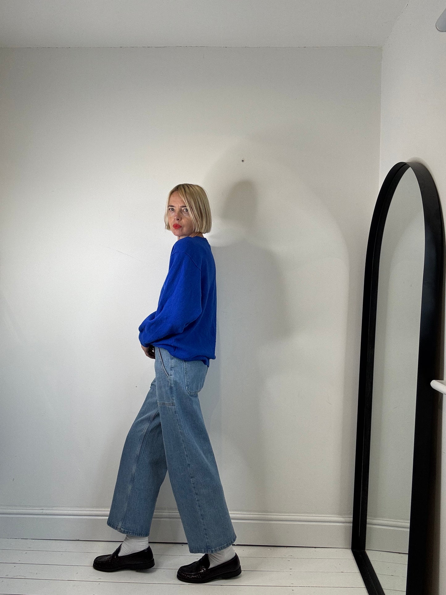 NIBLLED KNITS: Vintage diamond crew