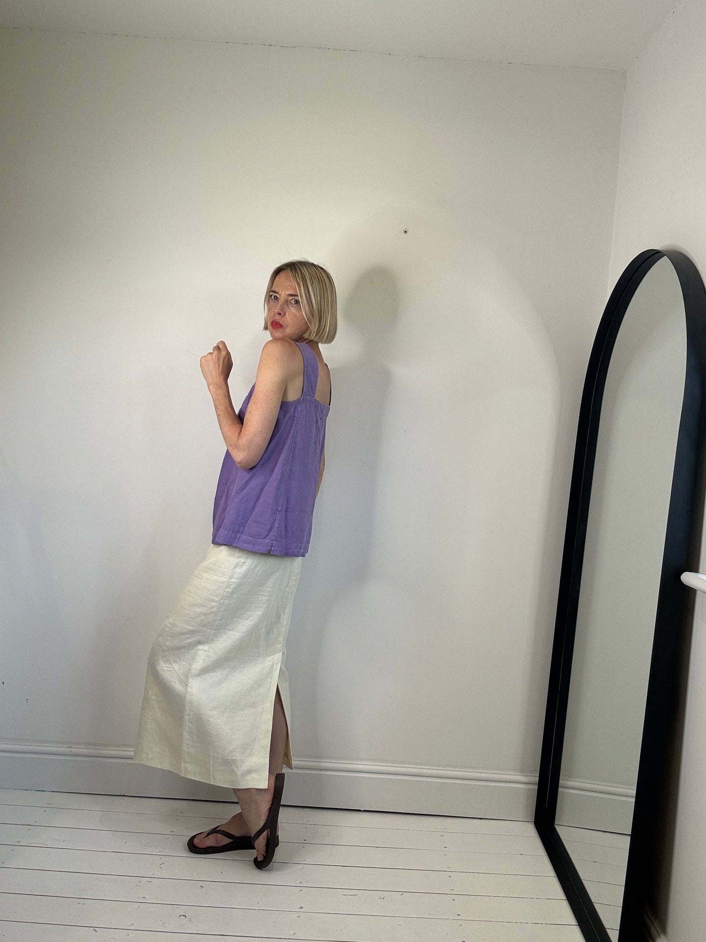 TOAST linen square neck
