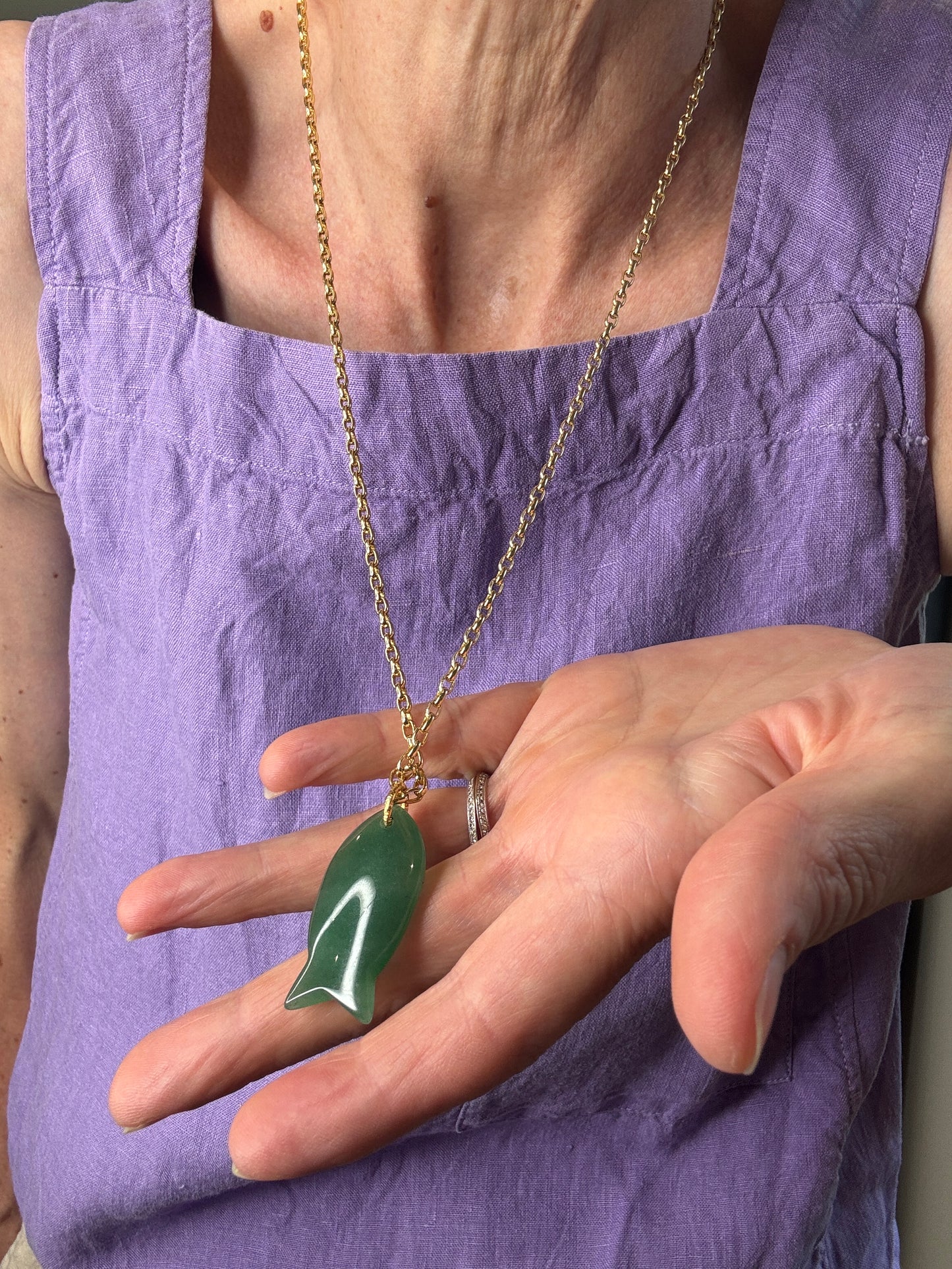 HANDLEY GREEN fish pendant