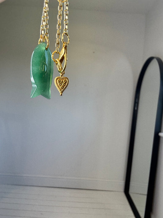 HANDLEY GREEN fish pendant