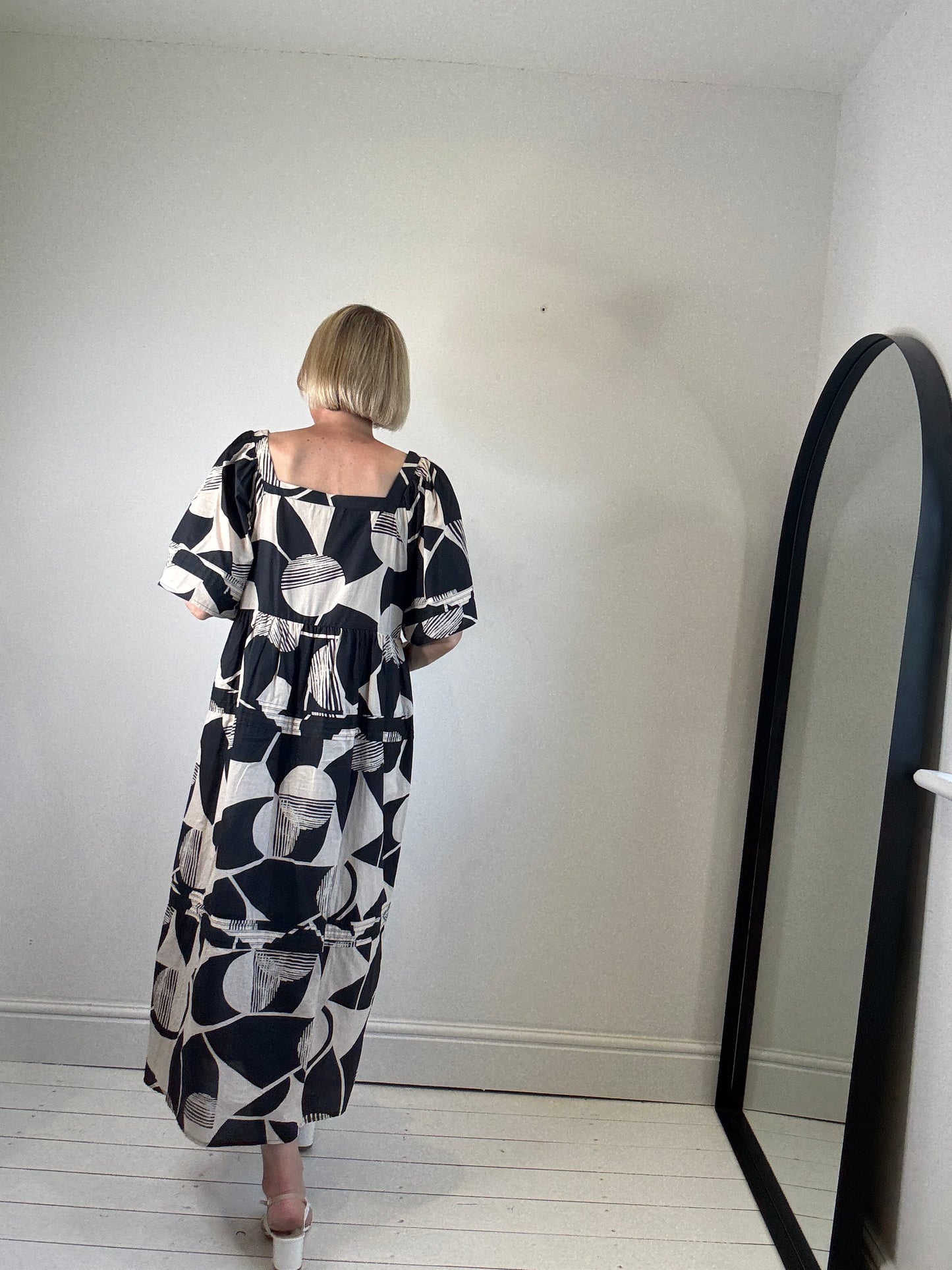 Mono print cotton dress