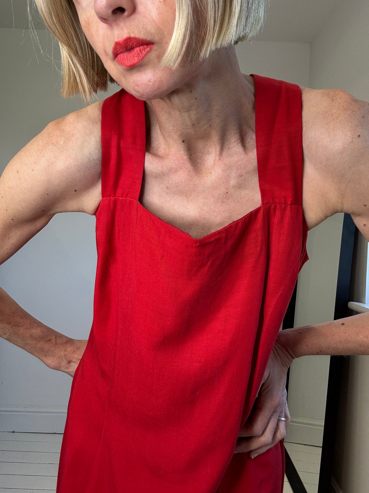 VINTAGE square neck dress