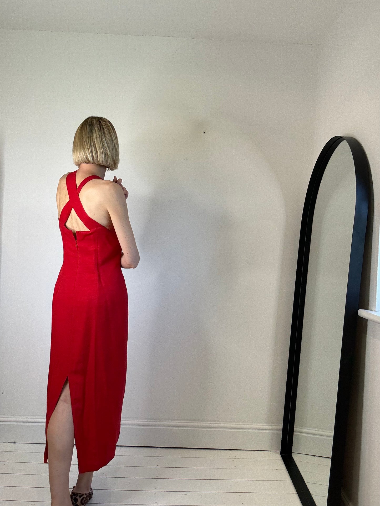 VINTAGE square neck dress