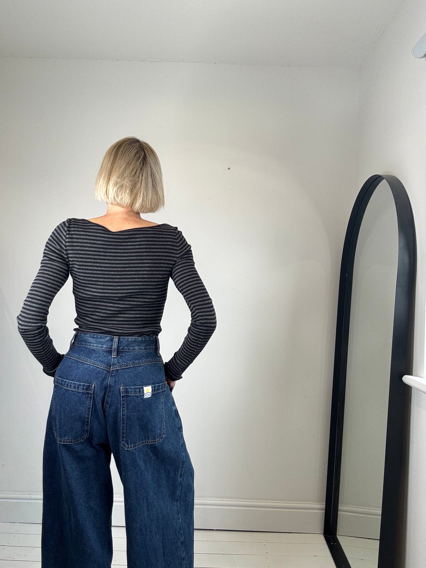 Stripe top with cashmere