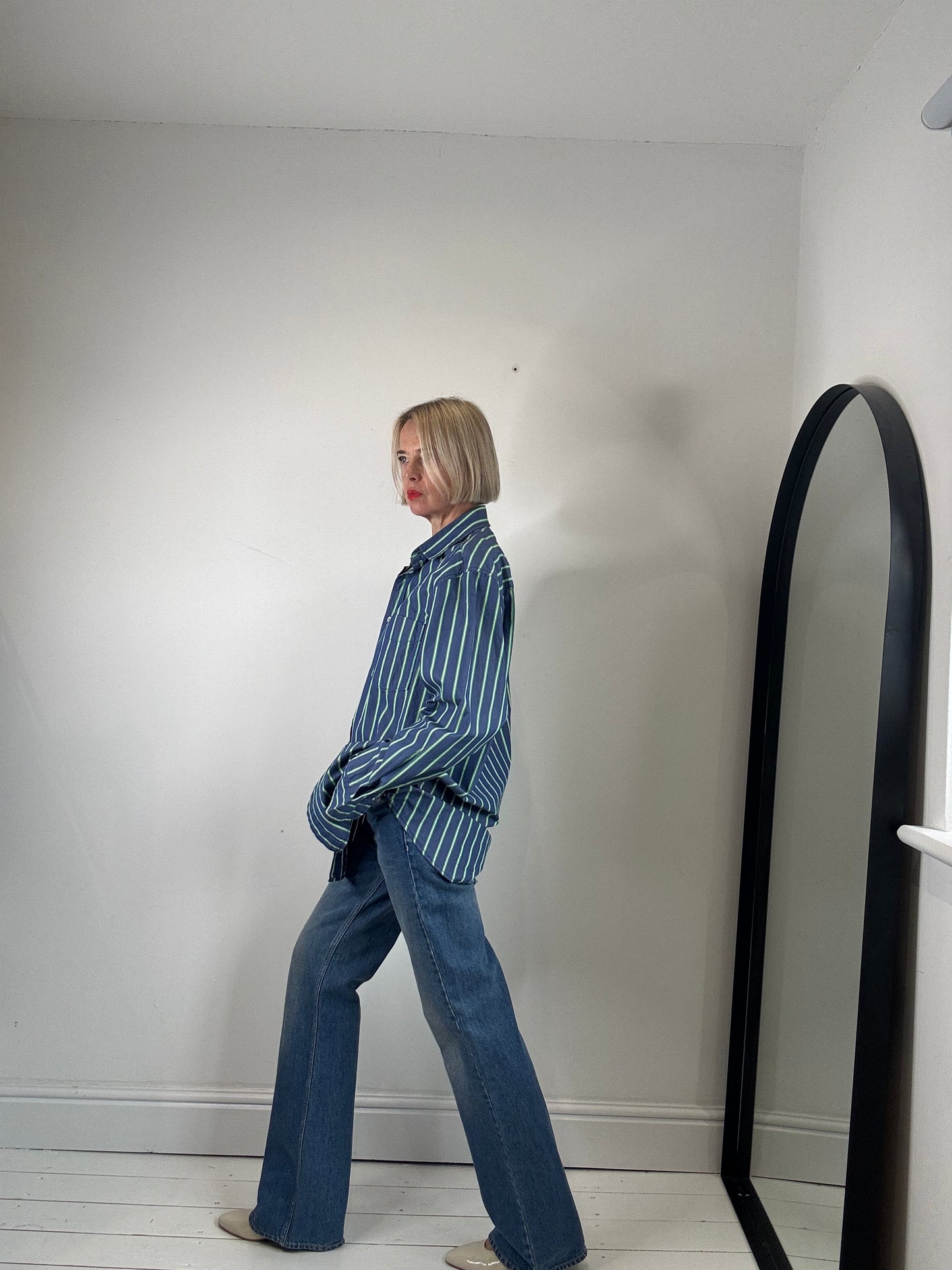 BODEN cotton stripe shirt