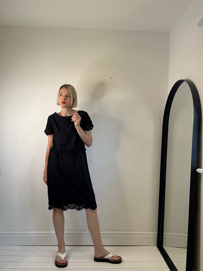 Double layer scalloped dress