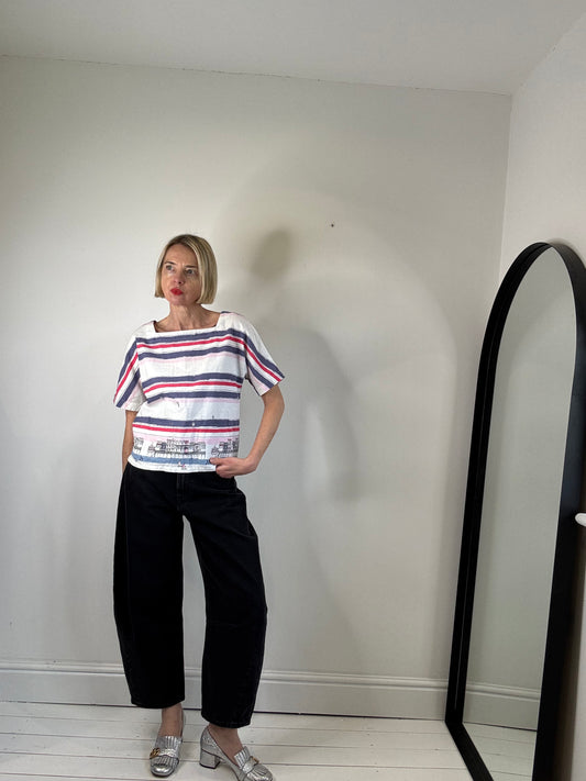 LAURA ASHLEY nautical top