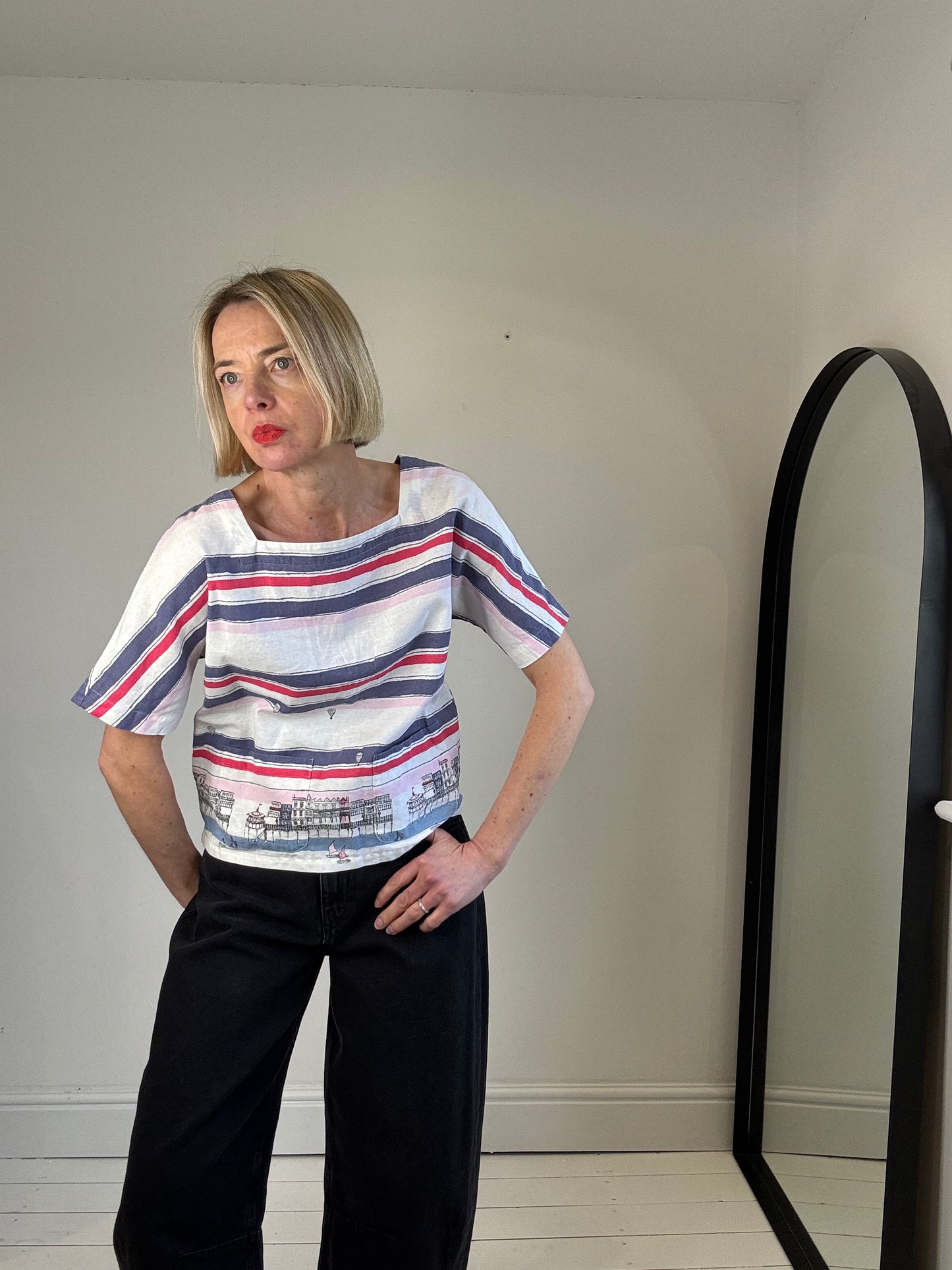 LAURA ASHLEY nautical top