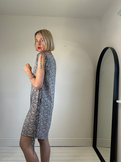 MAJE silk tassel dress