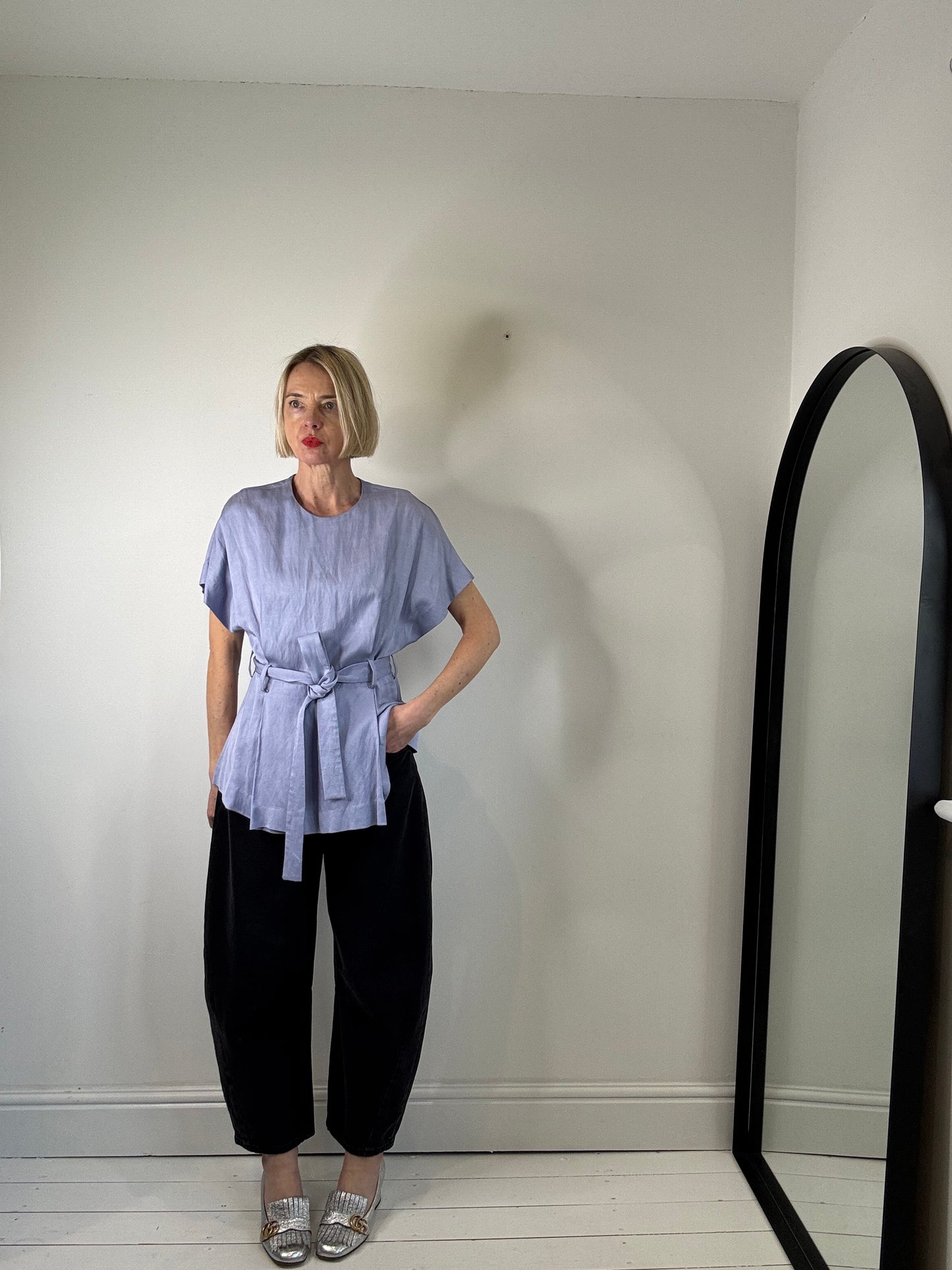 WHISTLES tie waist top