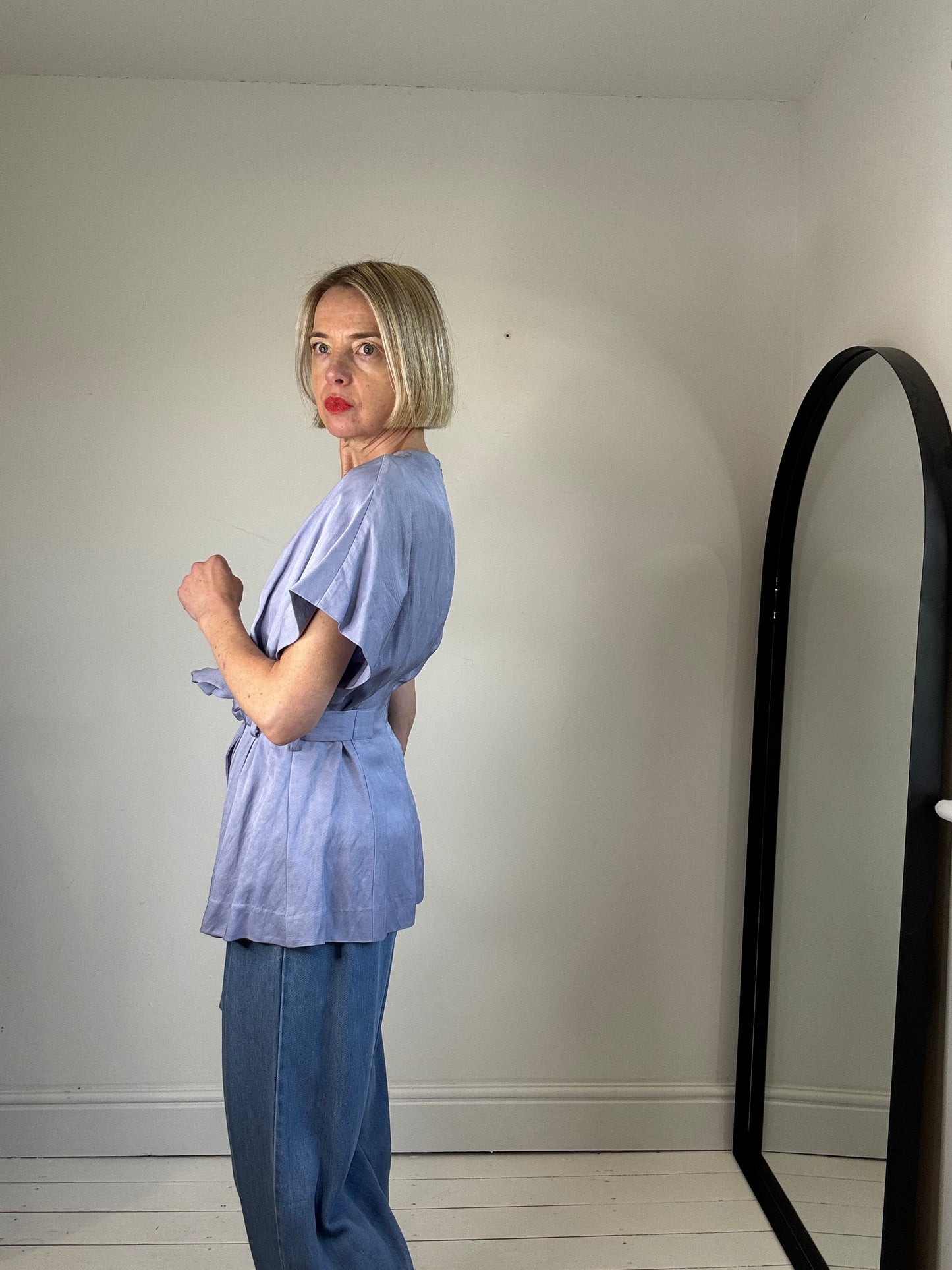 WHISTLES tie waist top