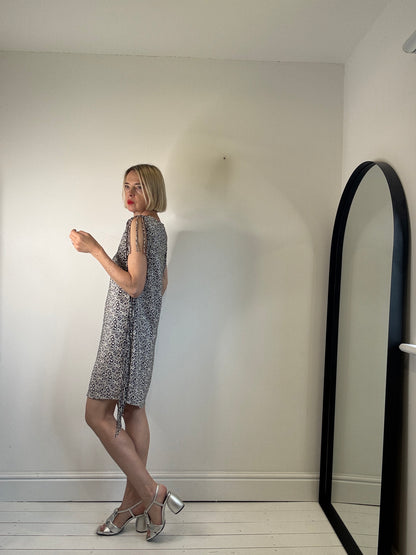 MAJE silk tassel dress