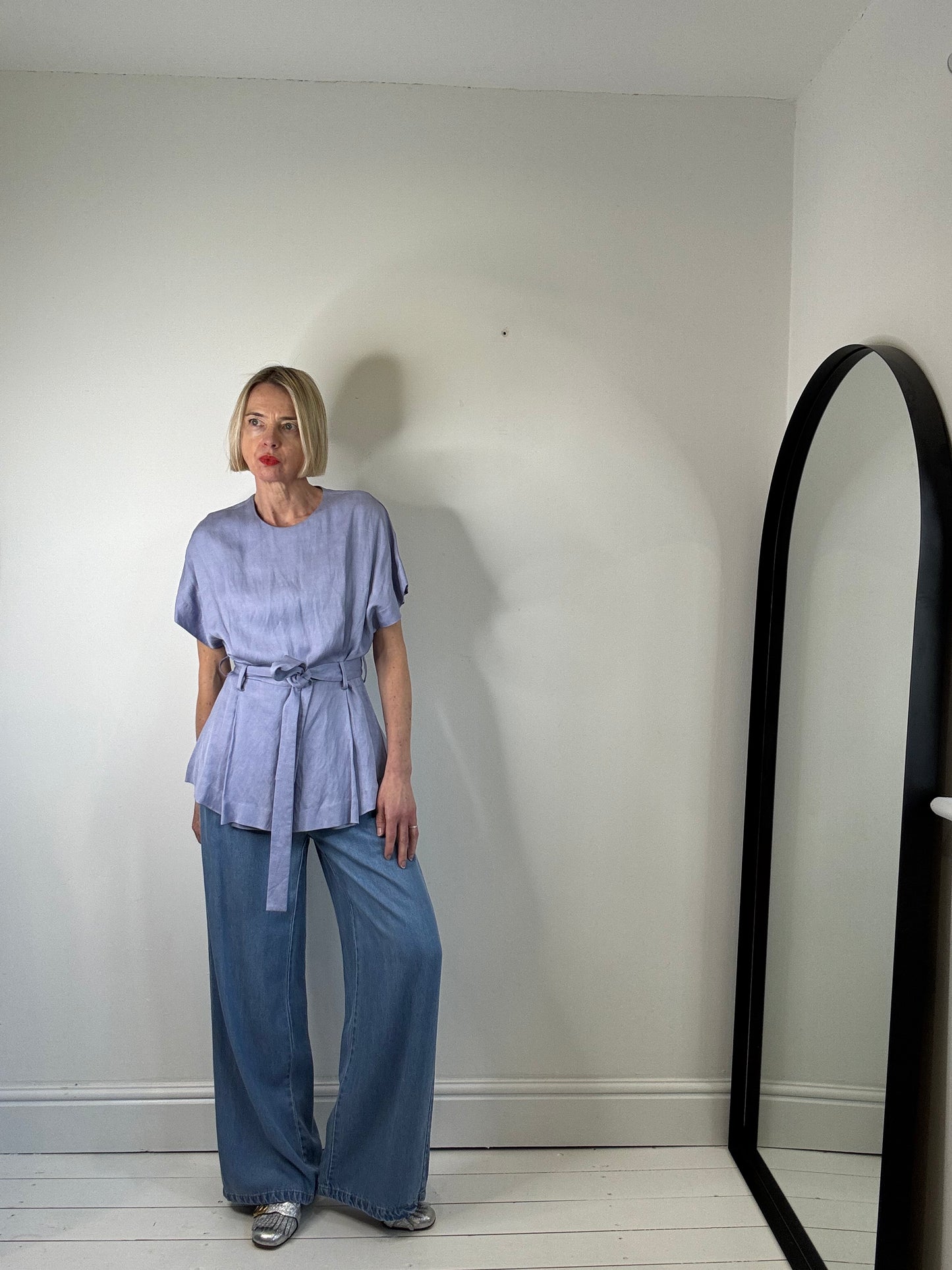 WHISTLES tie waist top