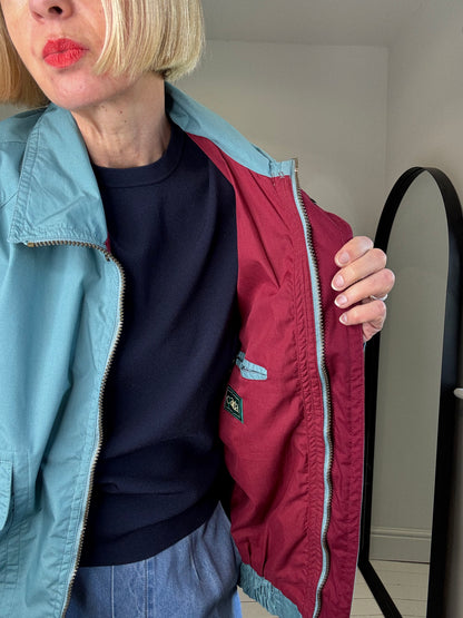 VINTAGE windbreaker two tone jacket