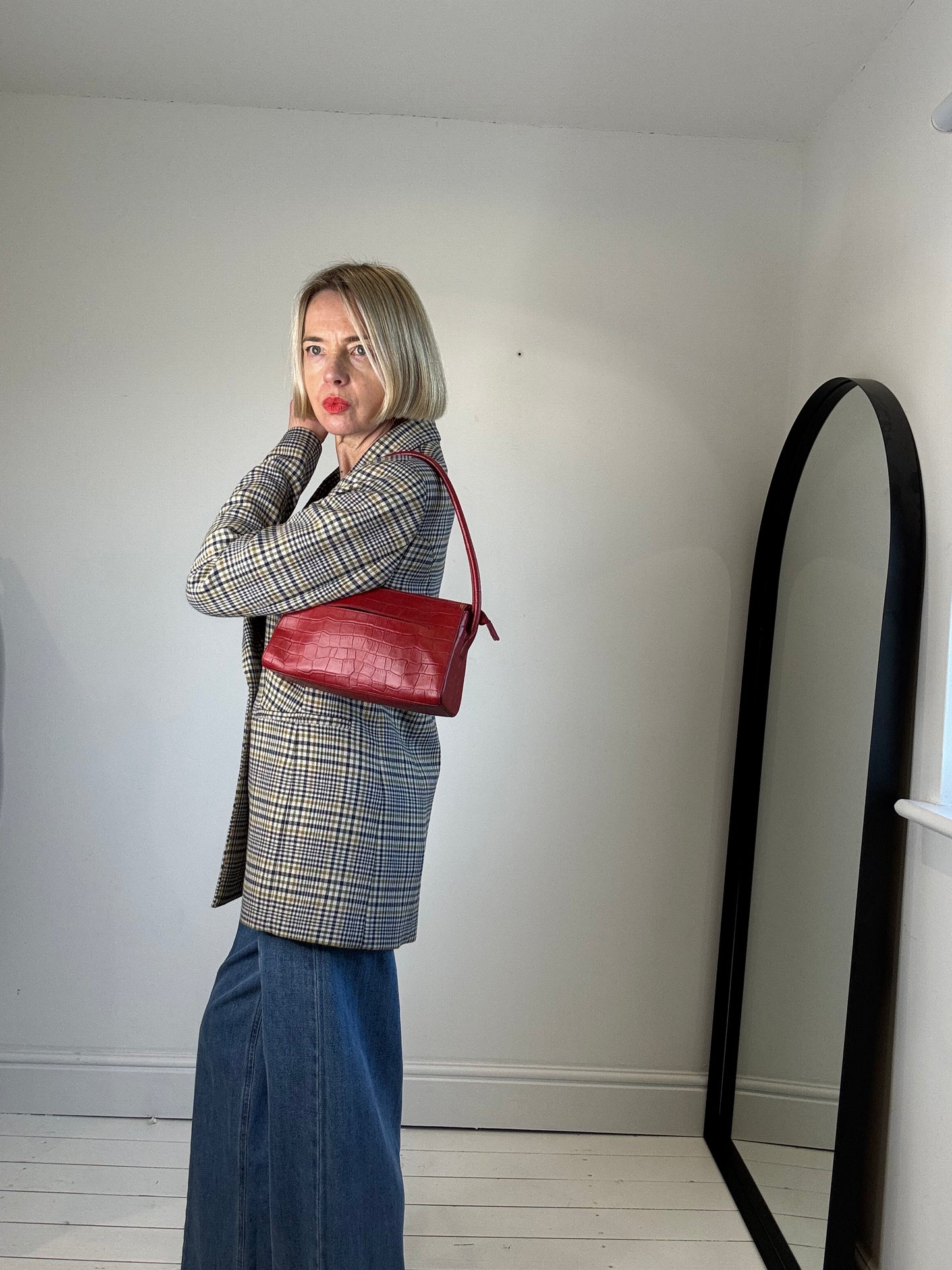 VINTAGE leather shoulder bag