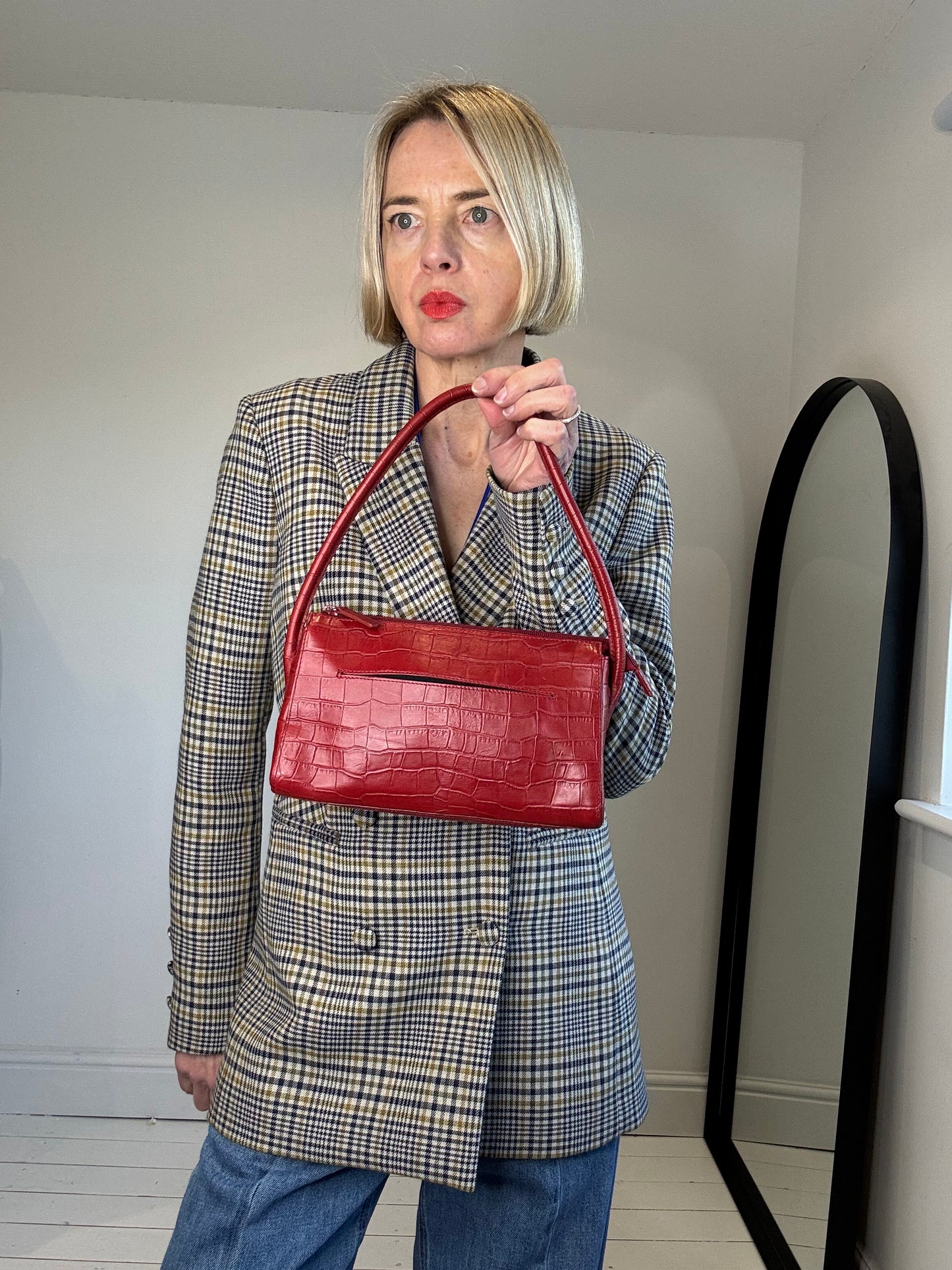 VINTAGE leather shoulder bag
