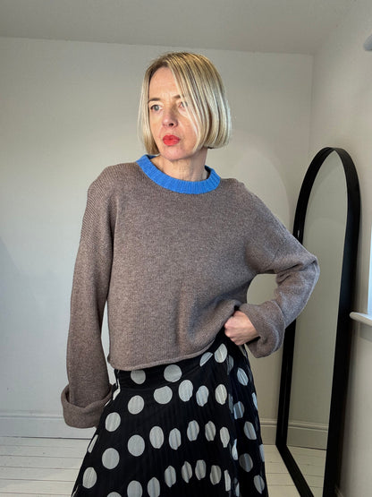 Polka dot pleated skirt