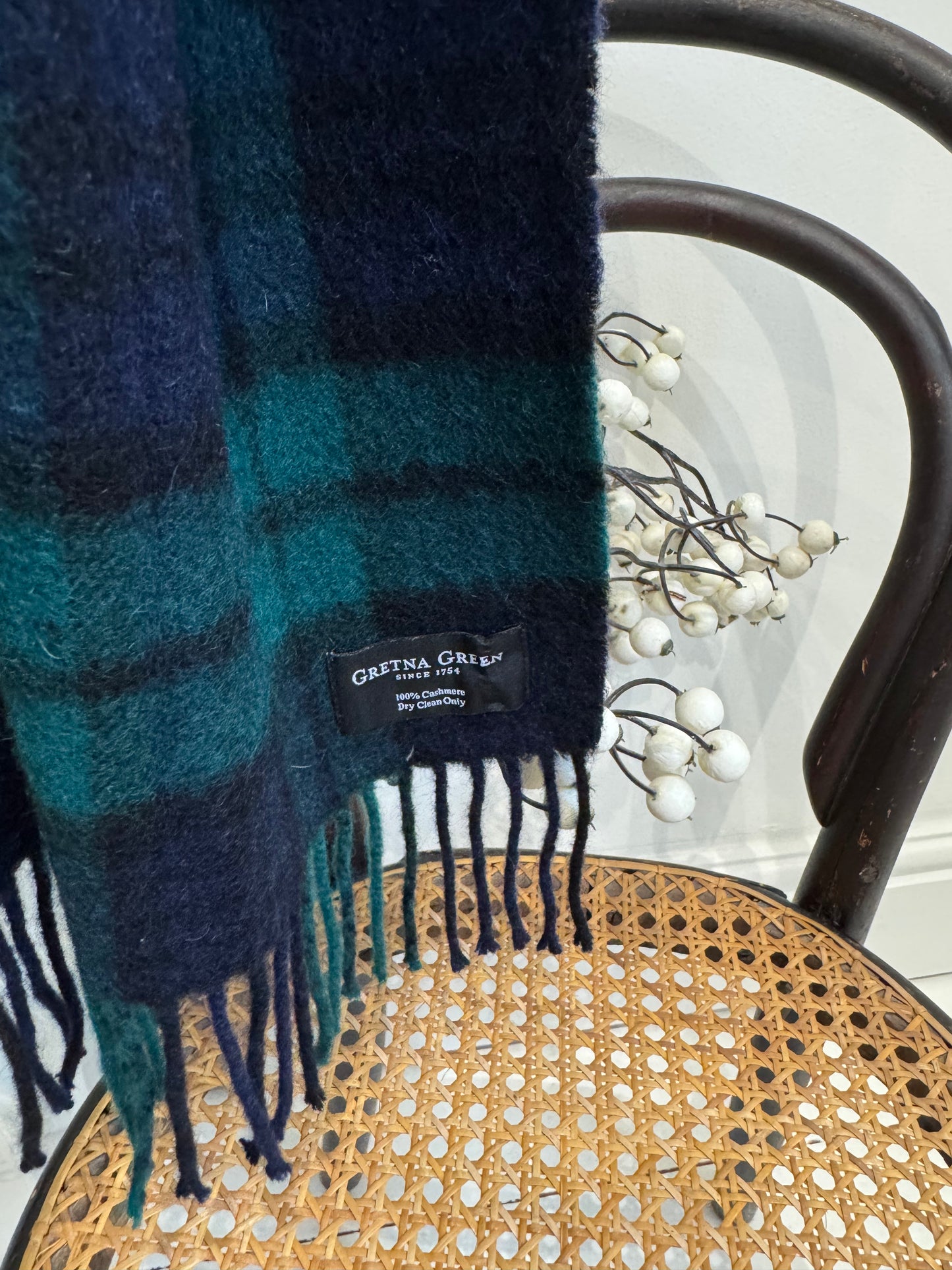 Black Watch tartan cashmere scarf