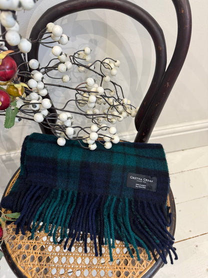 Black Watch tartan cashmere scarf