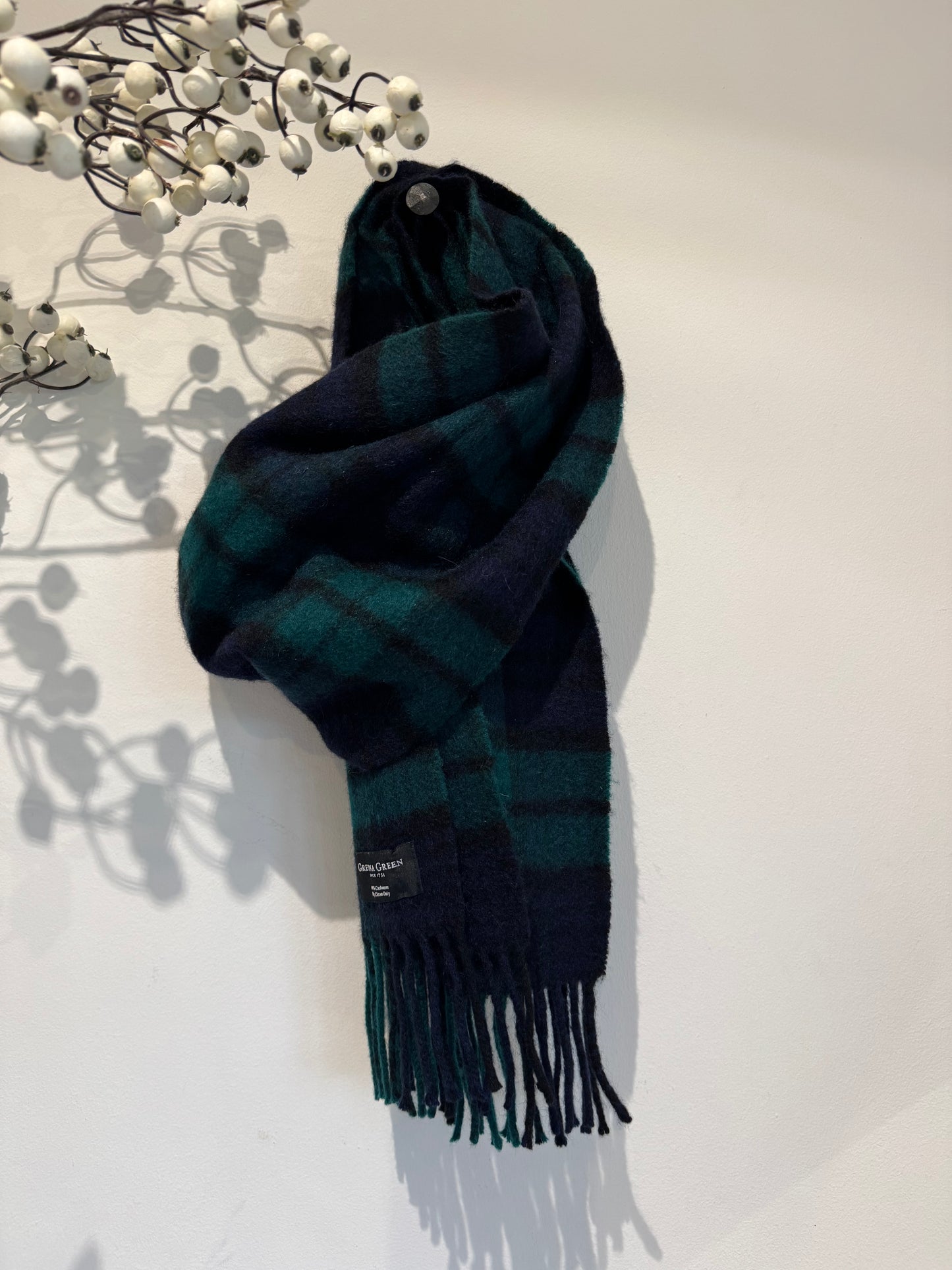 Black Watch tartan cashmere scarf