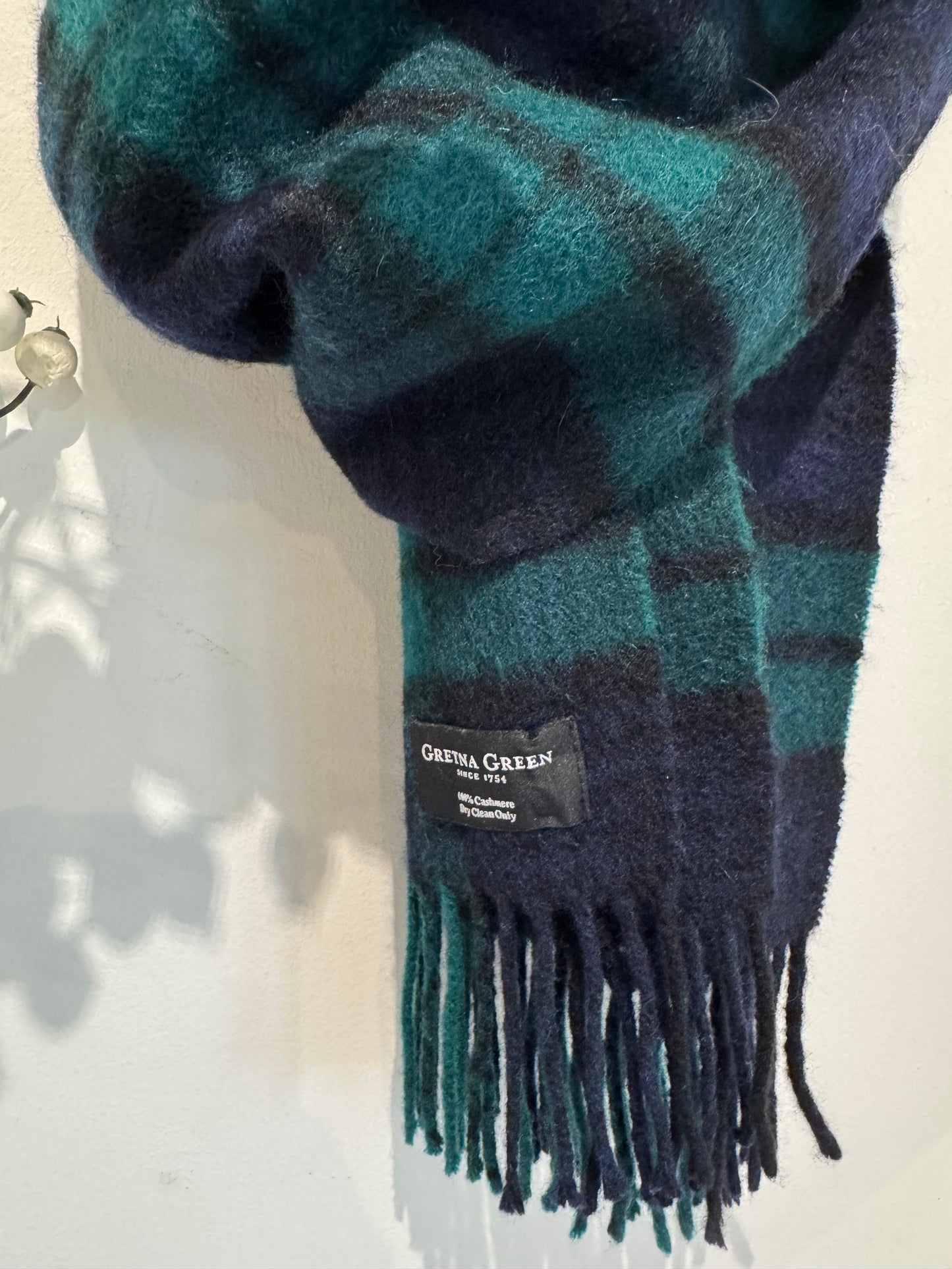 Black Watch tartan cashmere scarf