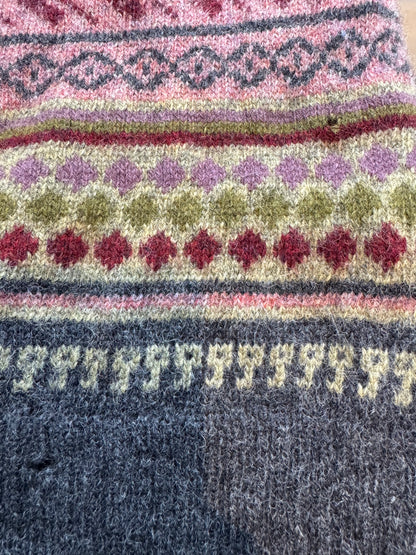 NIBBLED KNIT: Patterned vintage crew