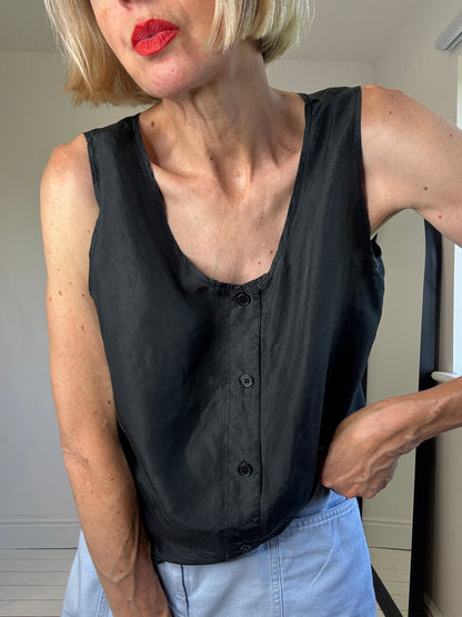 VINTAGE silk vest top