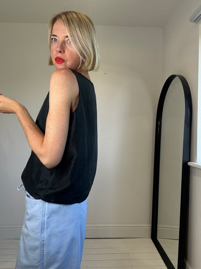 VINTAGE silk vest top