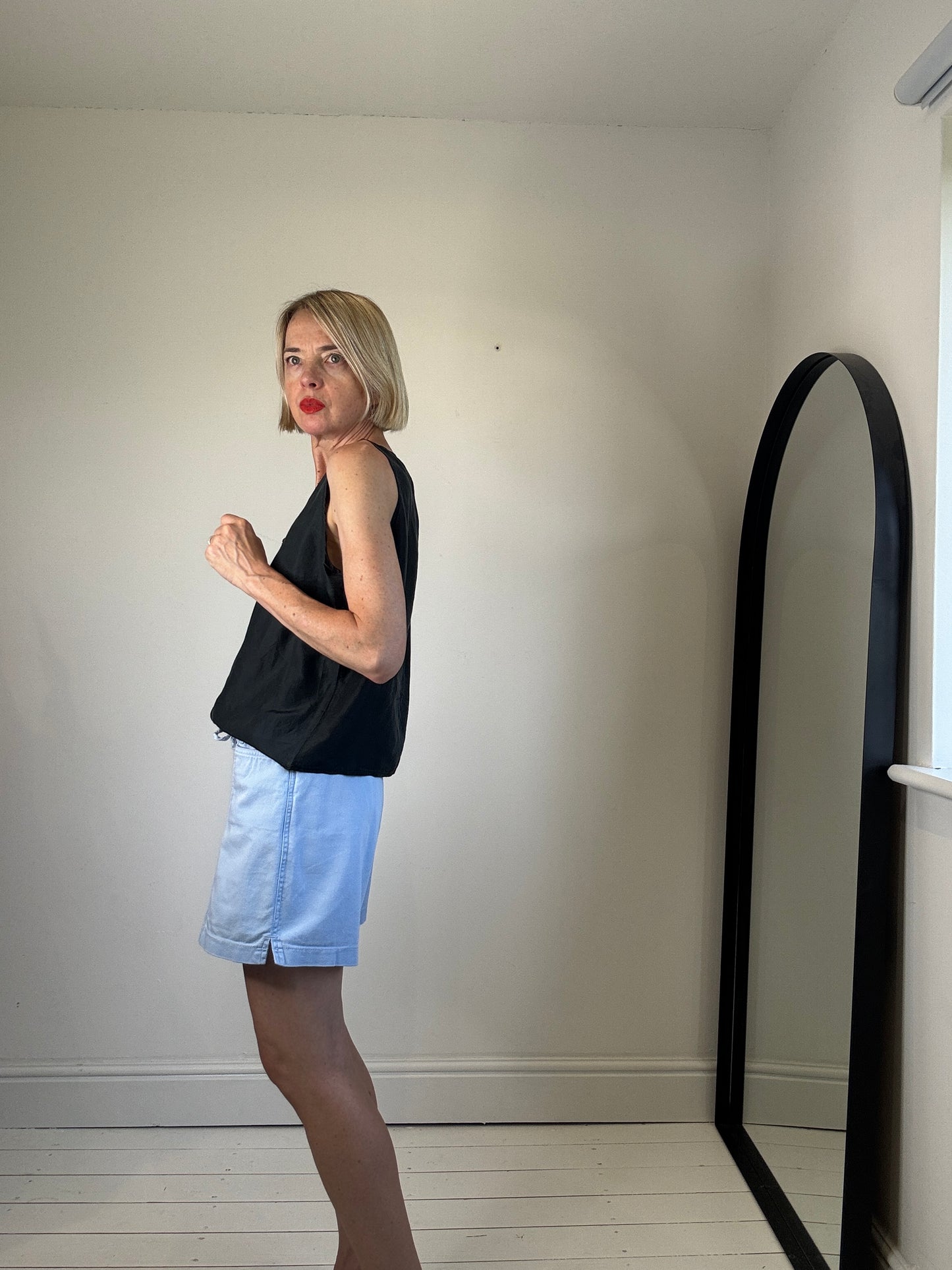VINTAGE silk vest top