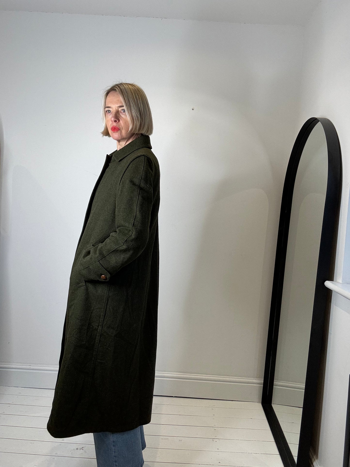 BURBERRY Loden wool sb coat