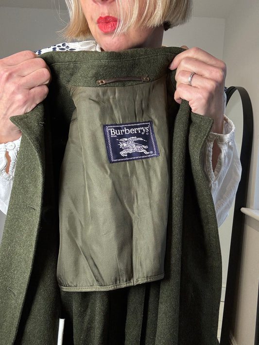 BURBERRY Loden wool sb coat