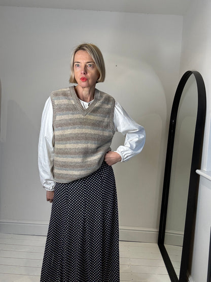 Polka dot midi skirt