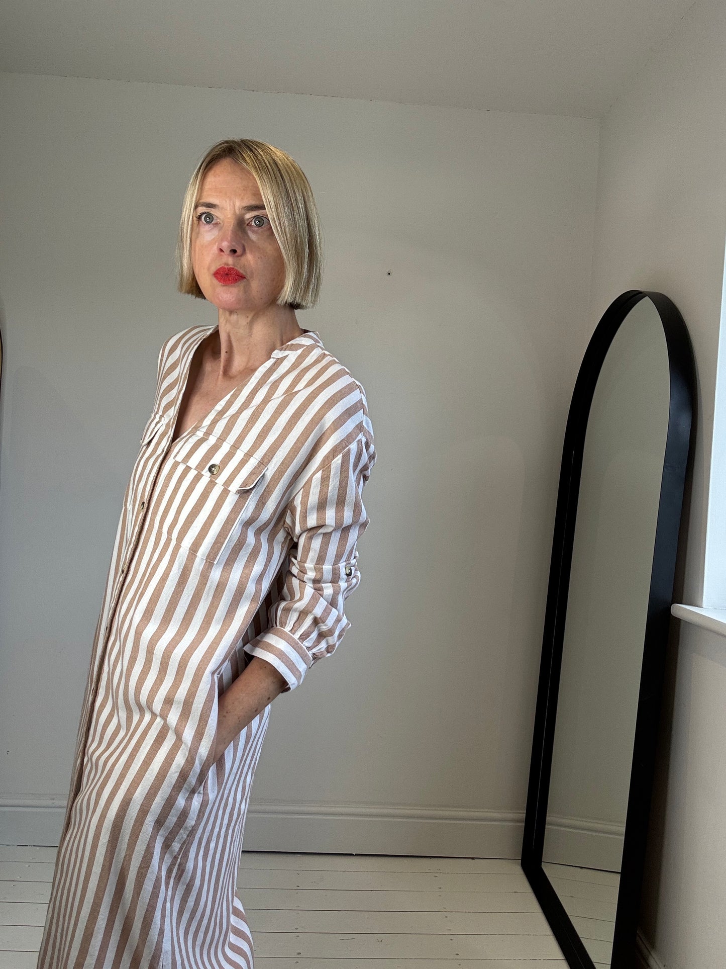 Stripe cotton dress