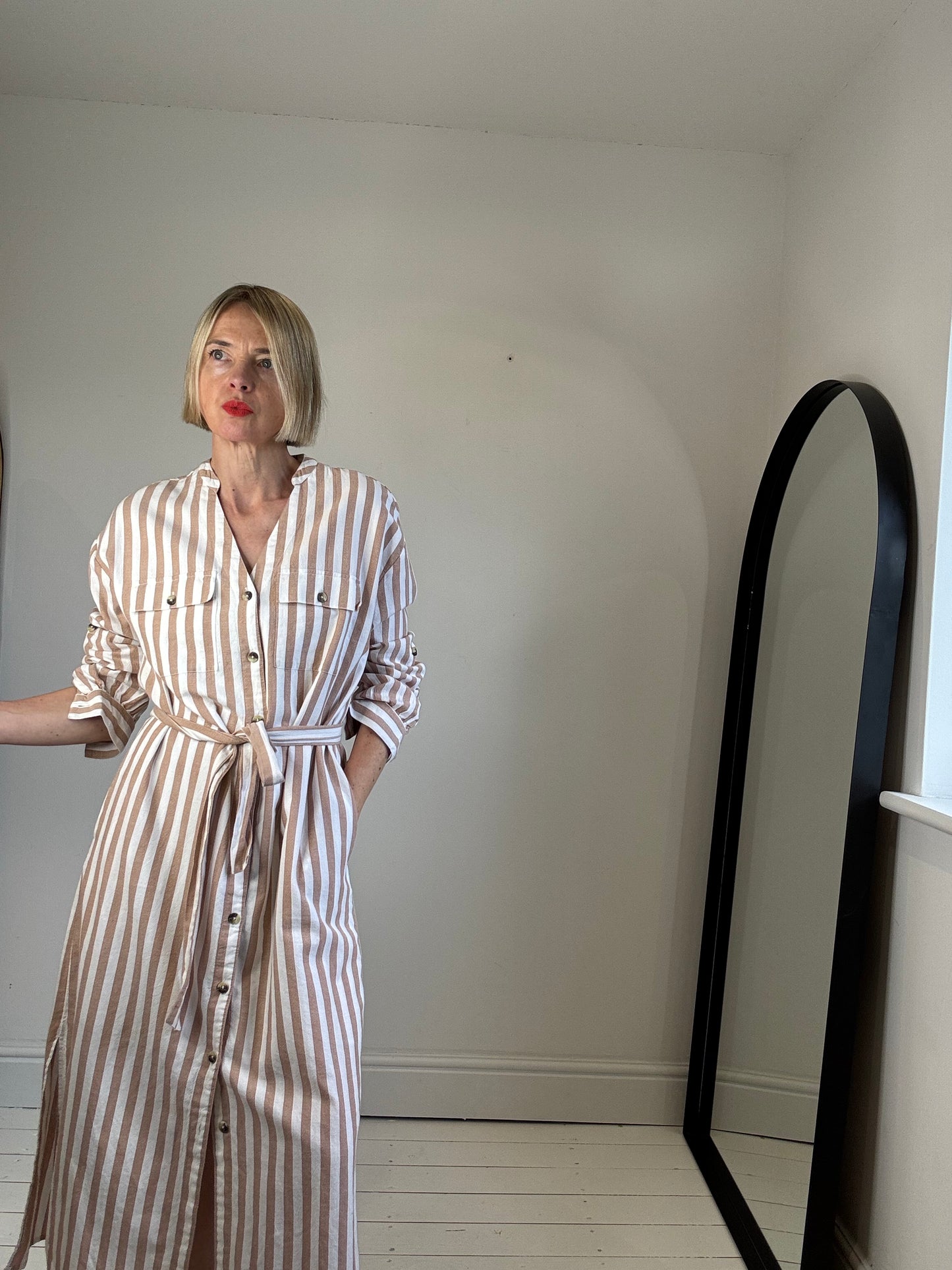 Stripe cotton dress