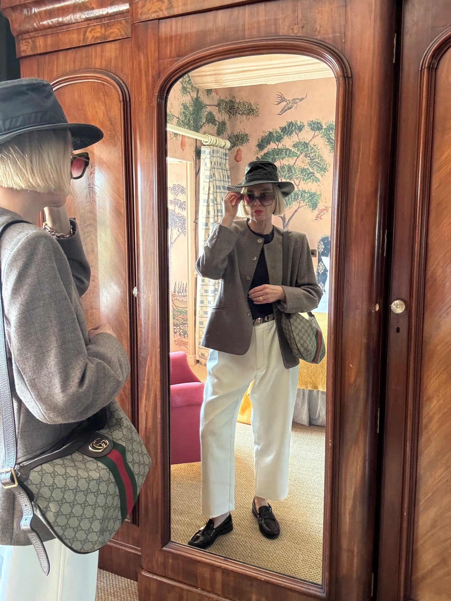 VINTAGE collarless jacket
