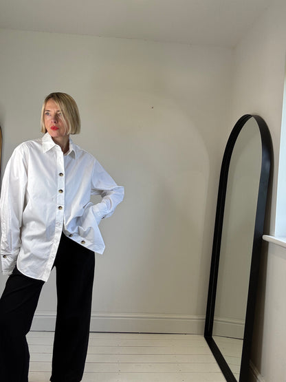 SARAH BUTE tie back cotton shirt