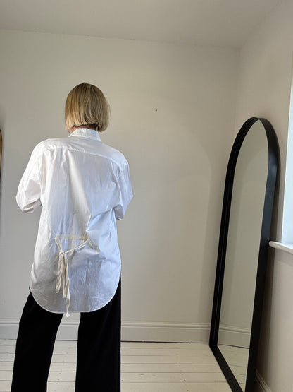 SARAH BUTE tie back cotton shirt