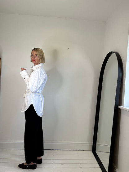 SARAH BUTE tie back cotton shirt