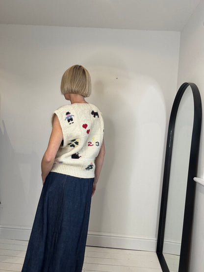 Denim wrap skirt
