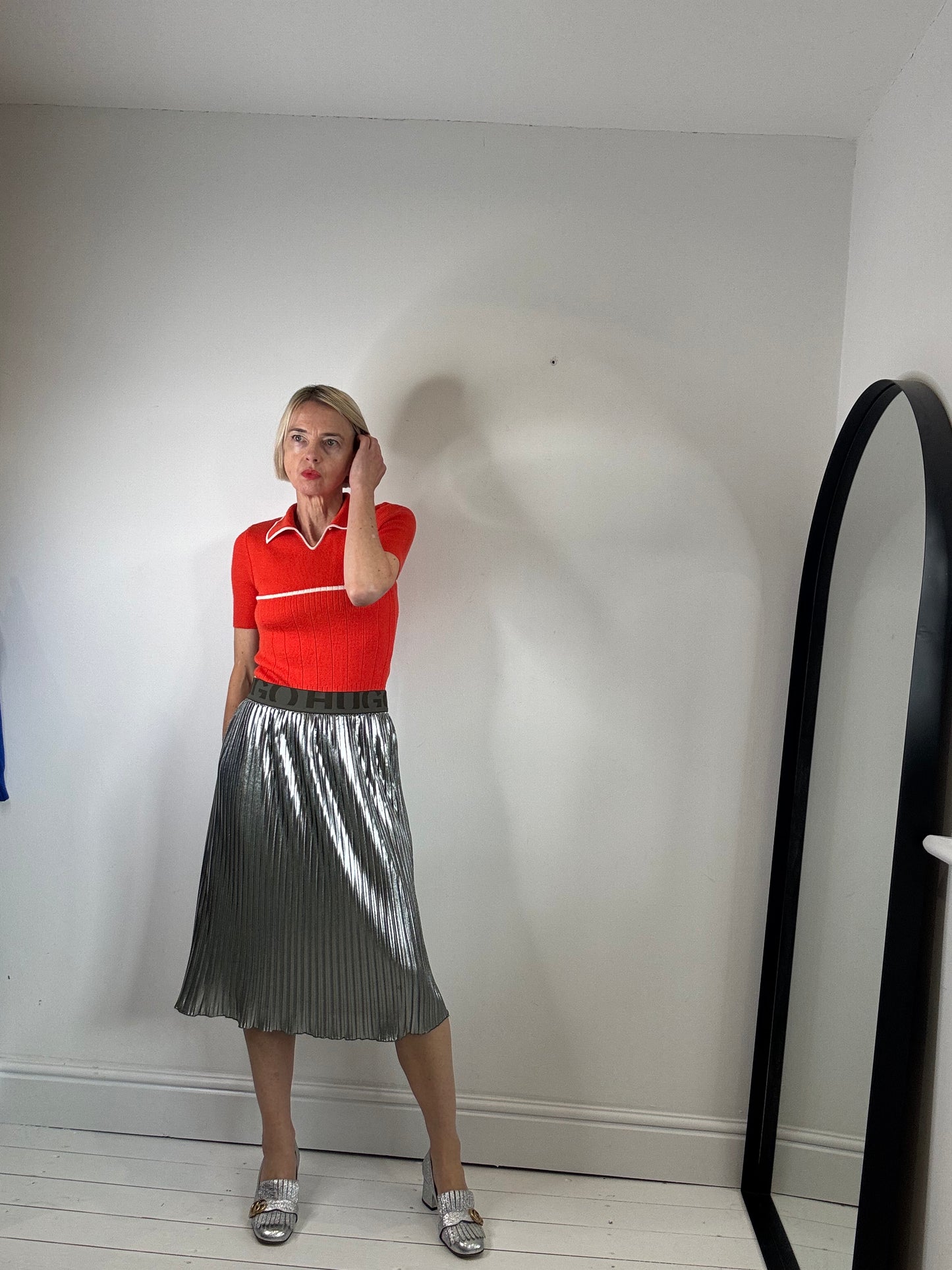 HUGO BOSS metallic skirt